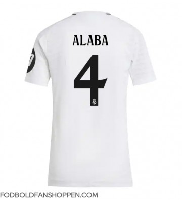Real Madrid David Alaba #4 Hjemmebanetrøje Dame 2024-25 Kortærmet